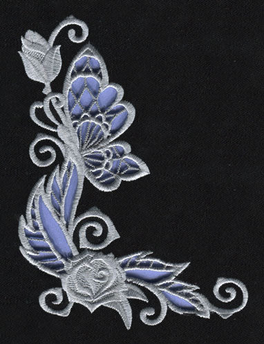 Rose & Bone - Corner (Cutwork)