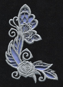 Rose & Bone - Corner (Cutwork)