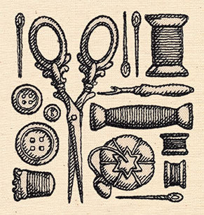 Vintage Sewing Square