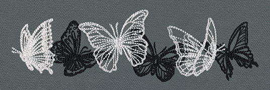 Flight & Dark Butterflies - Horizontal Border