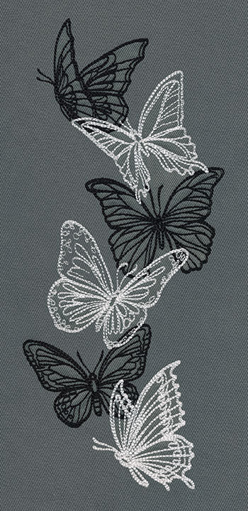 Flight & Dark Butterflies - Vertical Border