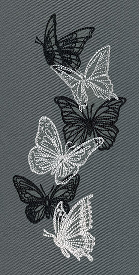 Flight & Dark Butterflies - Vertical Border