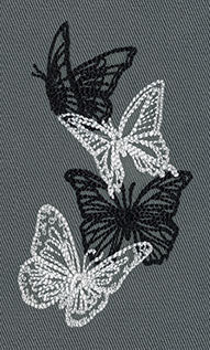 Flight & Dark Butterflies - Vertical Border