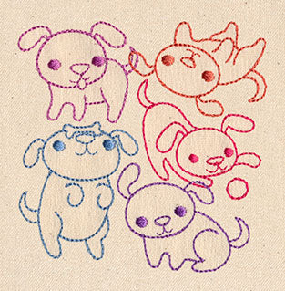 Playful Puppies Collage