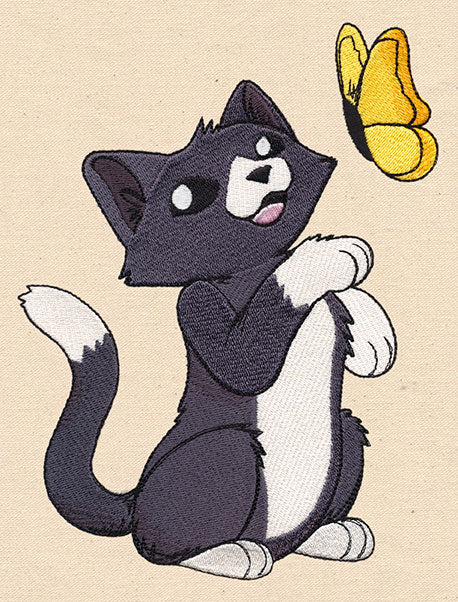 Vintage Springtime Kitty