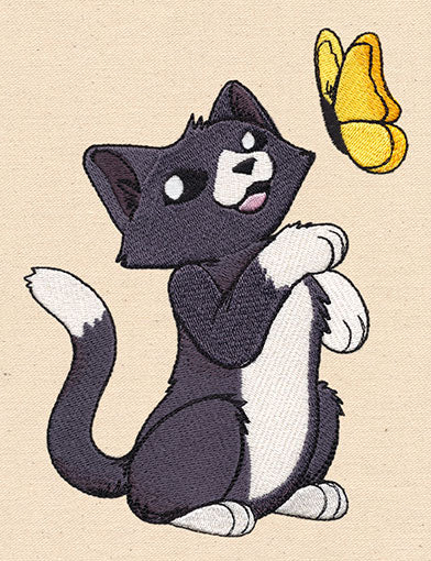 Vintage Springtime Kitty