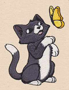 Vintage Springtime Kitty