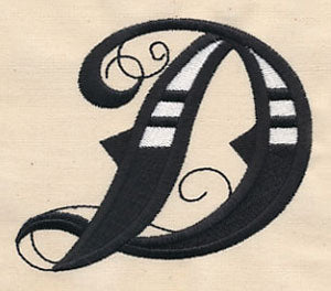 Inked Letter D