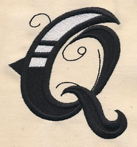 Inked Letter Q