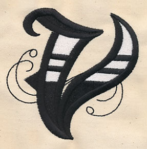 Inked Letter V