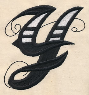 Inked Letter Y