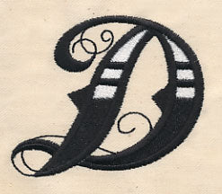 Inked Letter D
