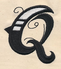 Inked Letter Q