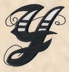 Inked Letter Y