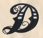 Inked Letter D