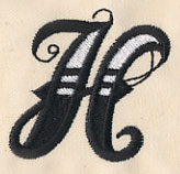 Inked Letter H