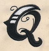 Inked Letter Q