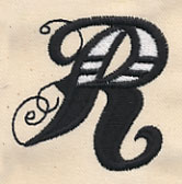 Inked Letter R
