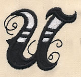 Inked Letter U