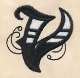 Inked Letter V