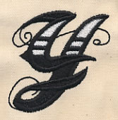 Inked Letter Y