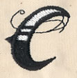 Inked Letter C
