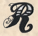 Inked Letter R