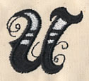 Inked Letter U