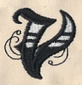 Inked Letter V