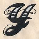 Inked Letter Y