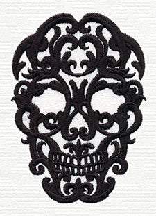 Scrollwork Skull