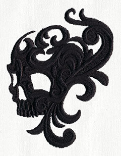 Baroque Swirl Skull