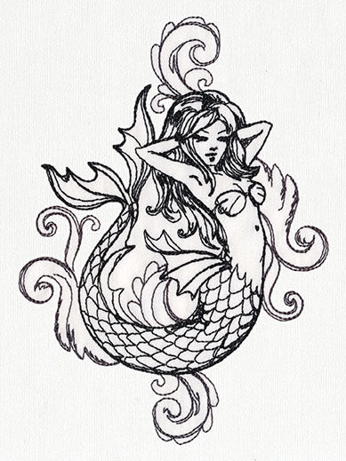 Toile Noir - Mermaid