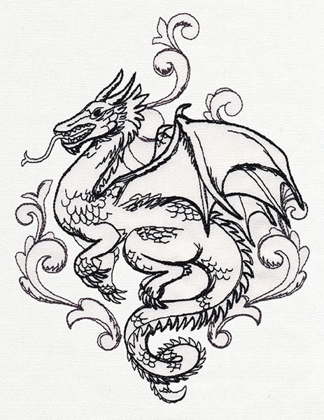 Toile Noir - Dragon