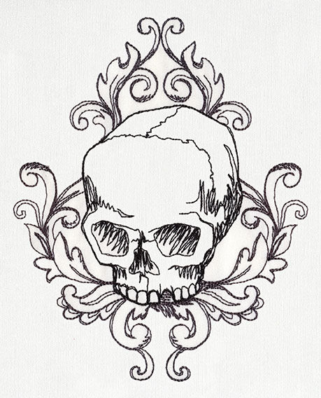 Toile Noir - Skull