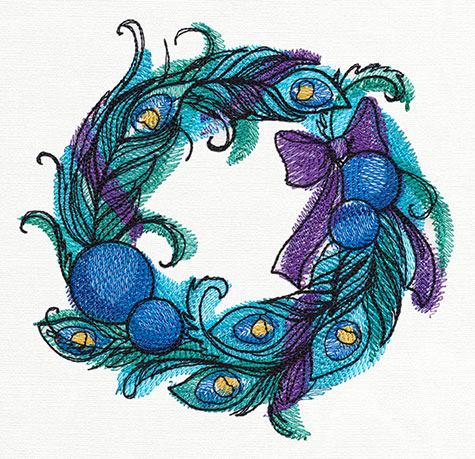 Painted Peacock Wreath