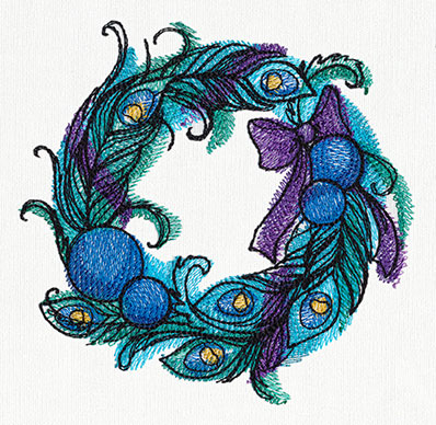 Painted Peacock Wreath
