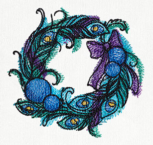 Painted Peacock Wreath