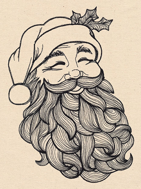 Engraved Santa