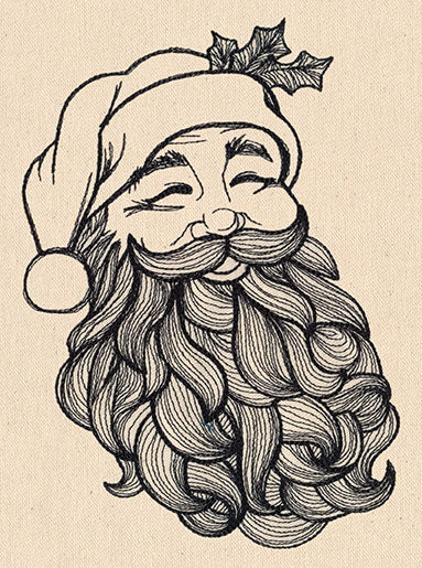 Engraved Santa