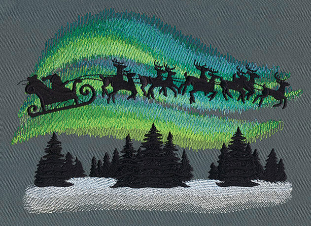 Santa and Northern Lights