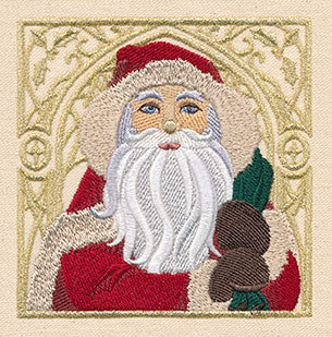 Art Nouveau Santa - Happy Christmas