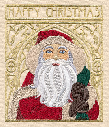 Art Nouveau Santa - Happy Christmas