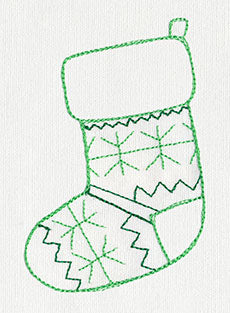 All Hung in a Row - Stocking 1