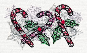 Sugar Plum - Candy Cane Border