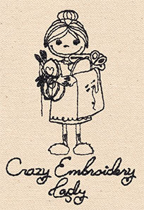 Crazy Embroidery Lady