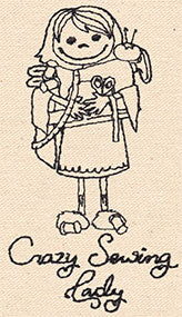 Crazy Sewing Lady