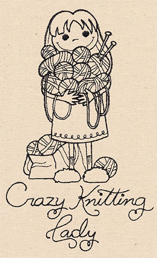 Crazy Knitting Lady