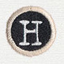 Typewriter Letter H