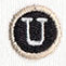 Typewriter Letter U